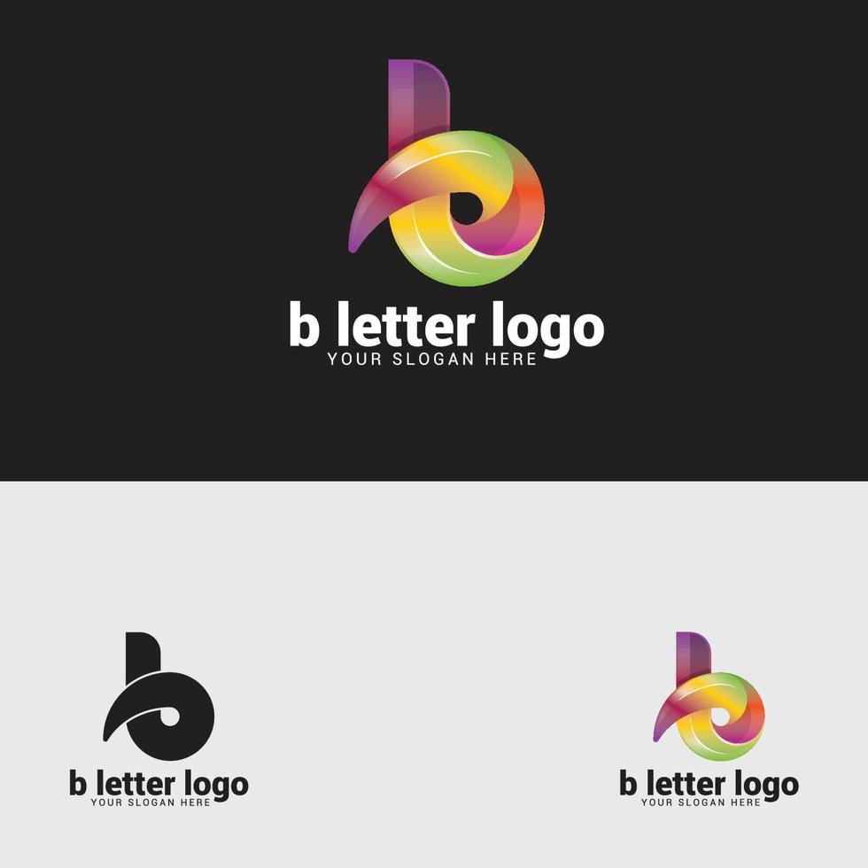 b-letter logo design vector template