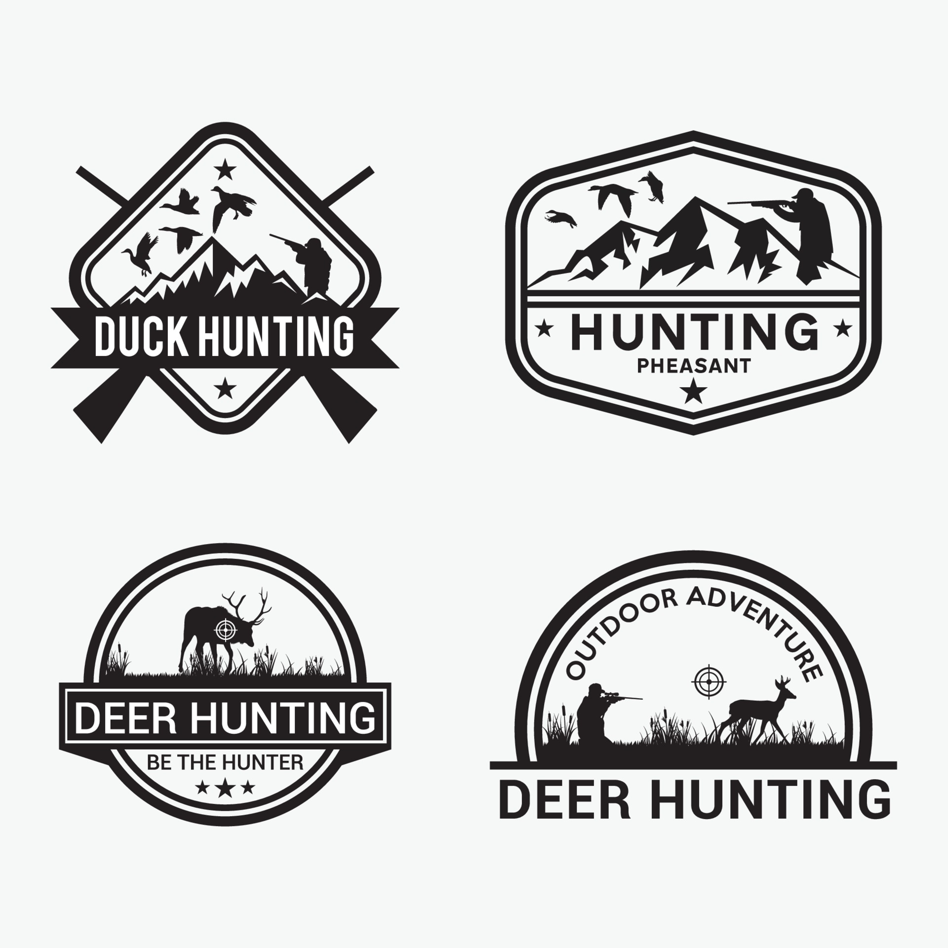 HUNTING CLUB LOGO DESIGN TEMPLATE 2159095 Vector Art at Vecteezy