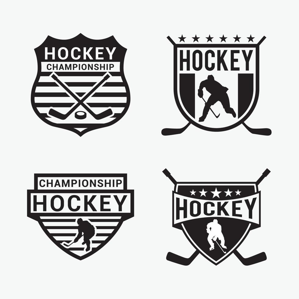 Hocke Club Logo Badges vector design templates