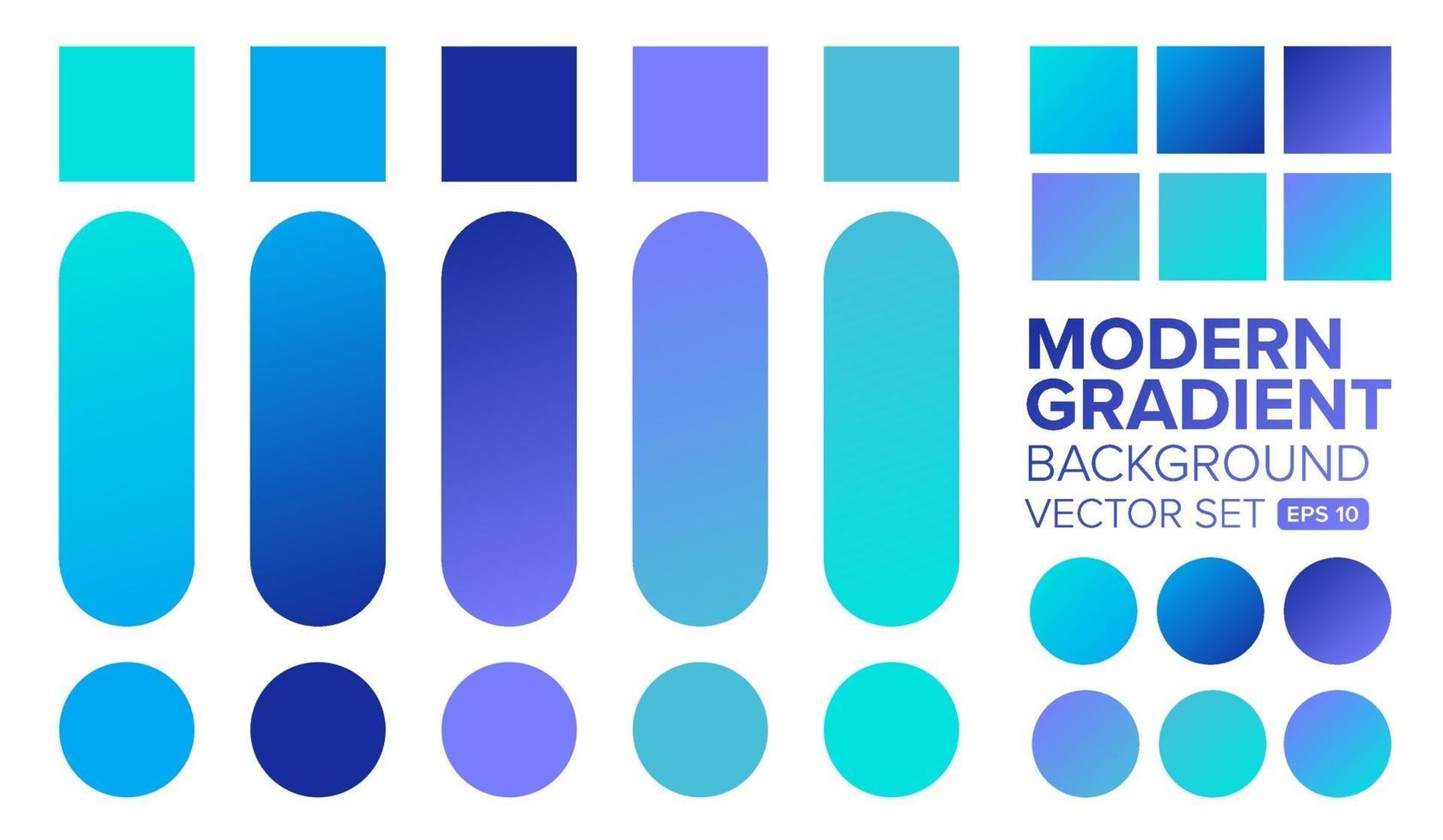 Set of colorful modern gradient backgrounds vector