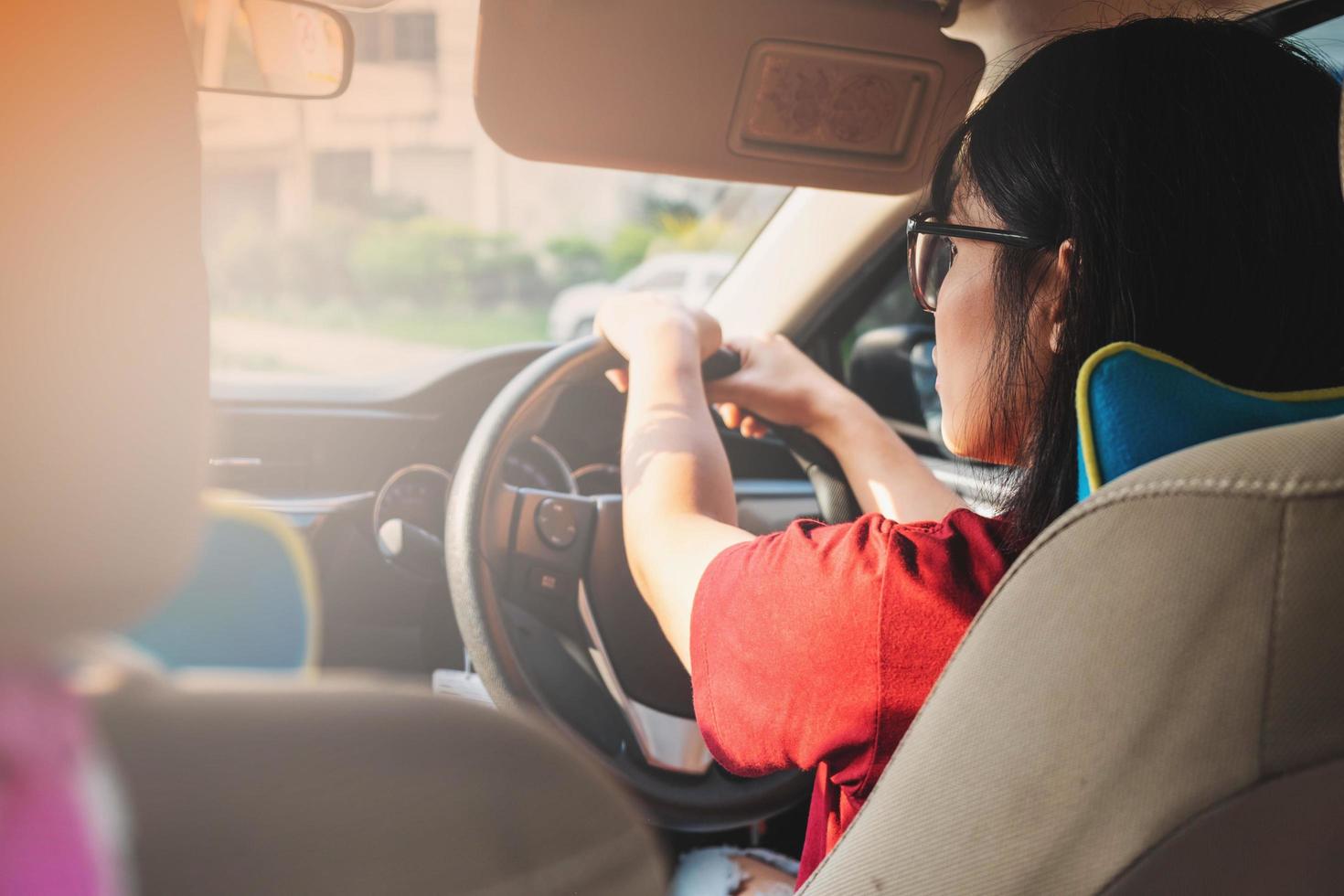 Women driving a car photo