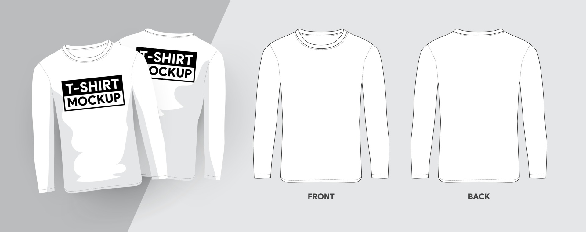 Download Apparel Mockup Graphic Templates Long Sleeve 2159208 Vector Art At Vecteezy