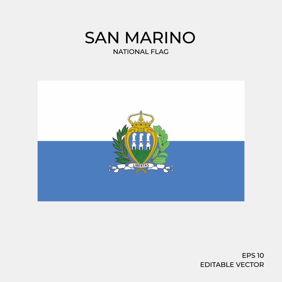 bandera nacional de san marino vector