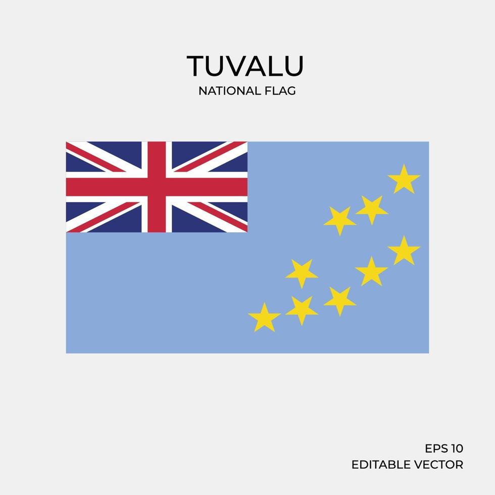bandera nacional de tuvalu vector