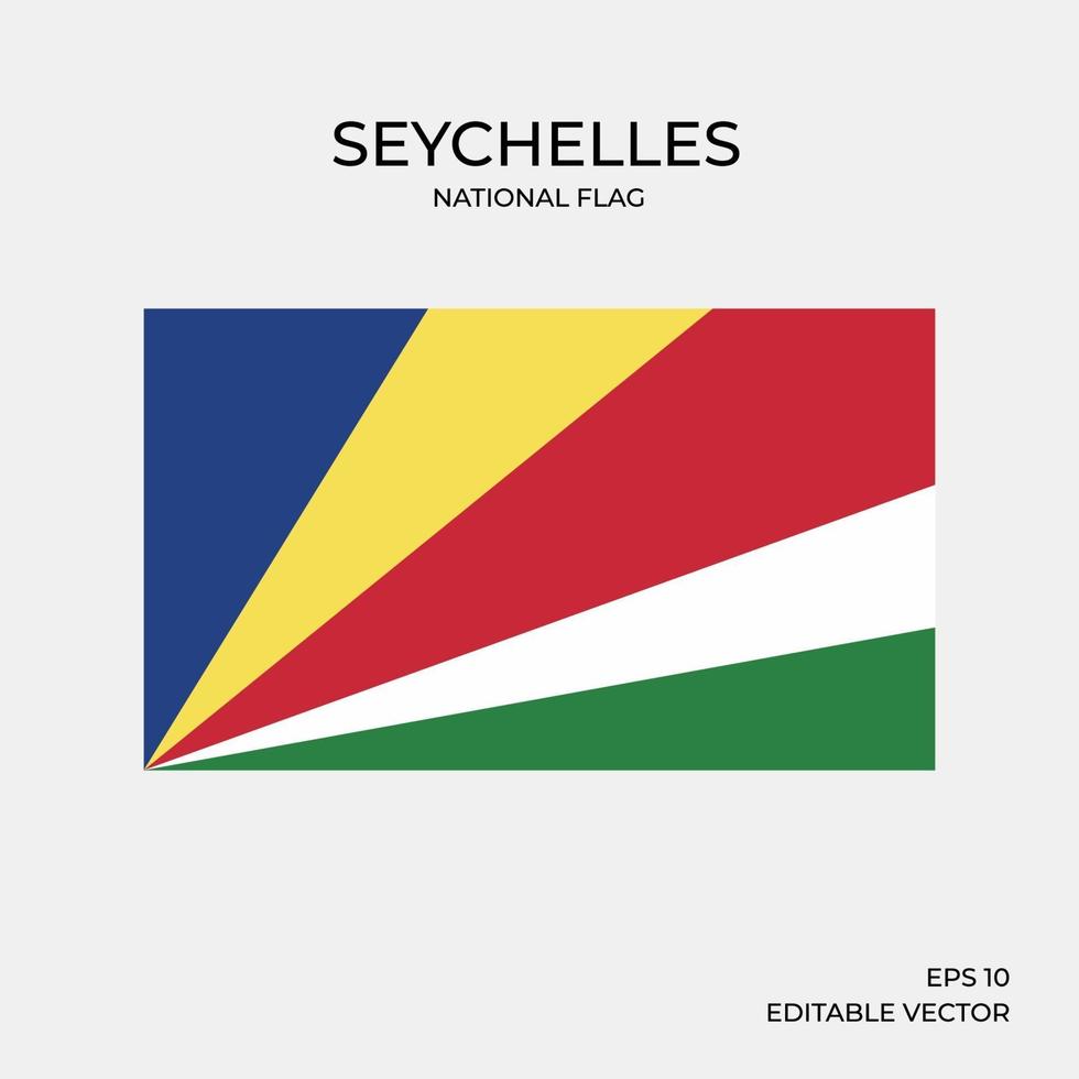 bandera nacional de seychelles vector
