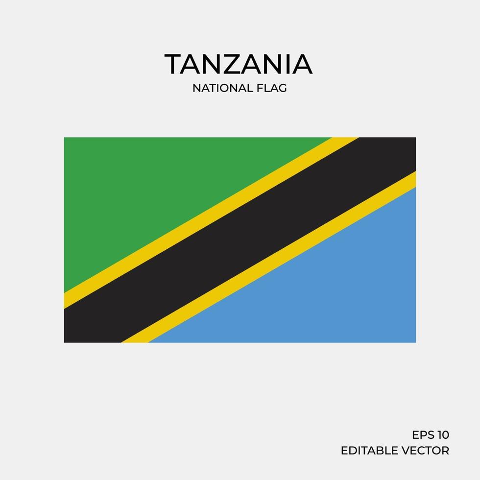 bandera nacional de tanzania vector