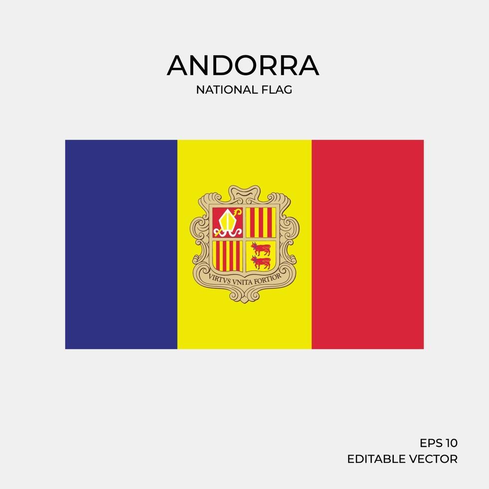 bandera nacional de andorra vector