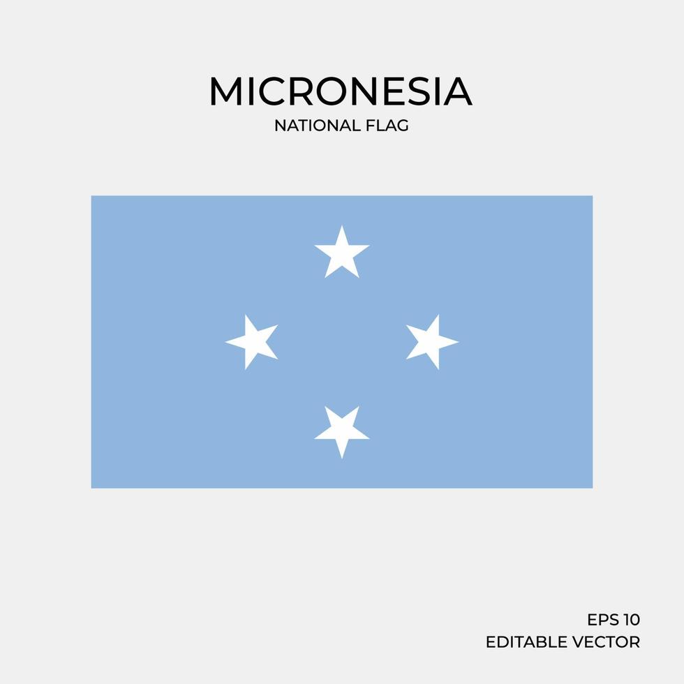 bandera nacional de micronesia vector