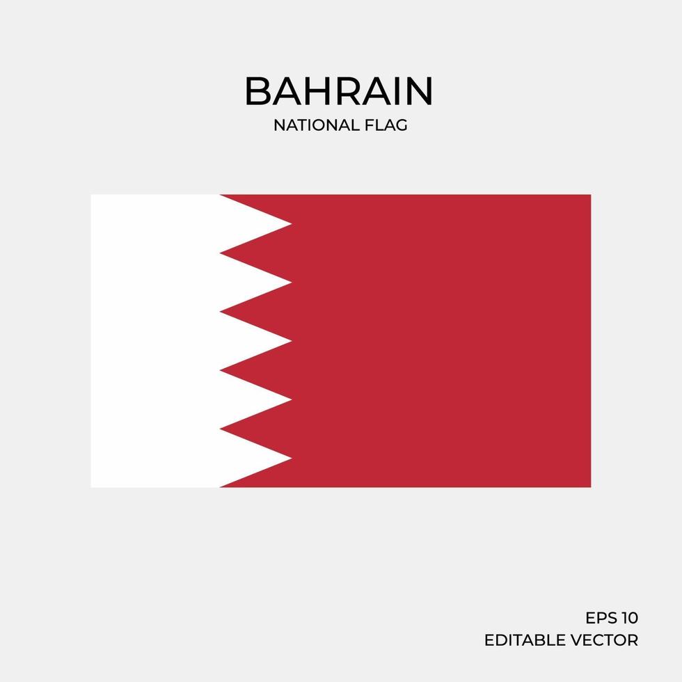 National flag of Bahrain vector