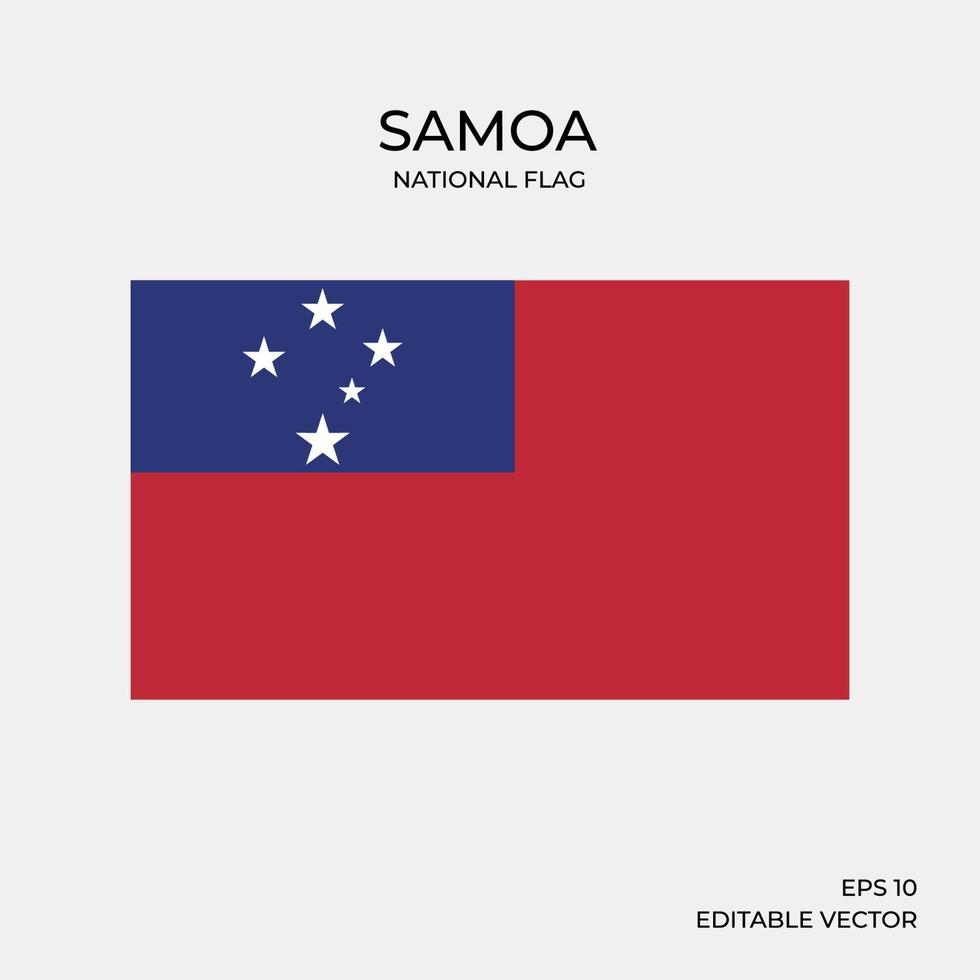 bandera nacional de samoa vector