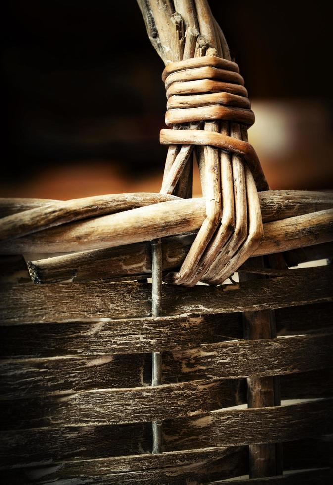 Detail of a wicker basket handle photo