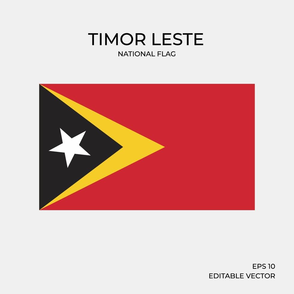 bandera nacional de timor leste vector