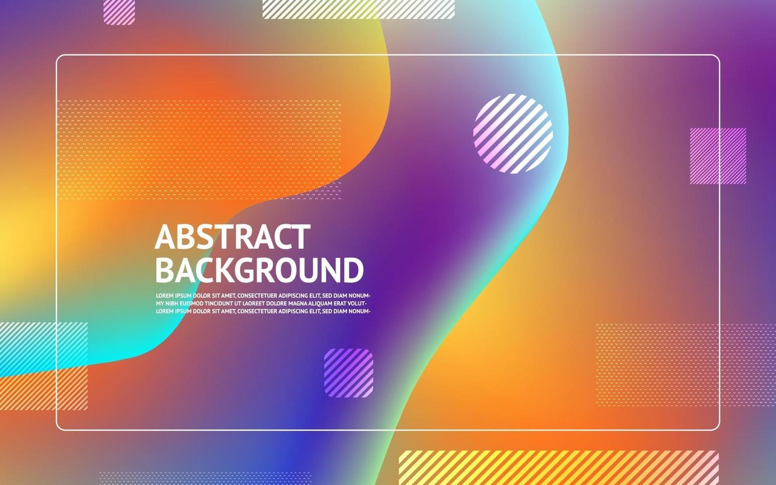 Geometric background with bright colors and dynamic shape compositions vector