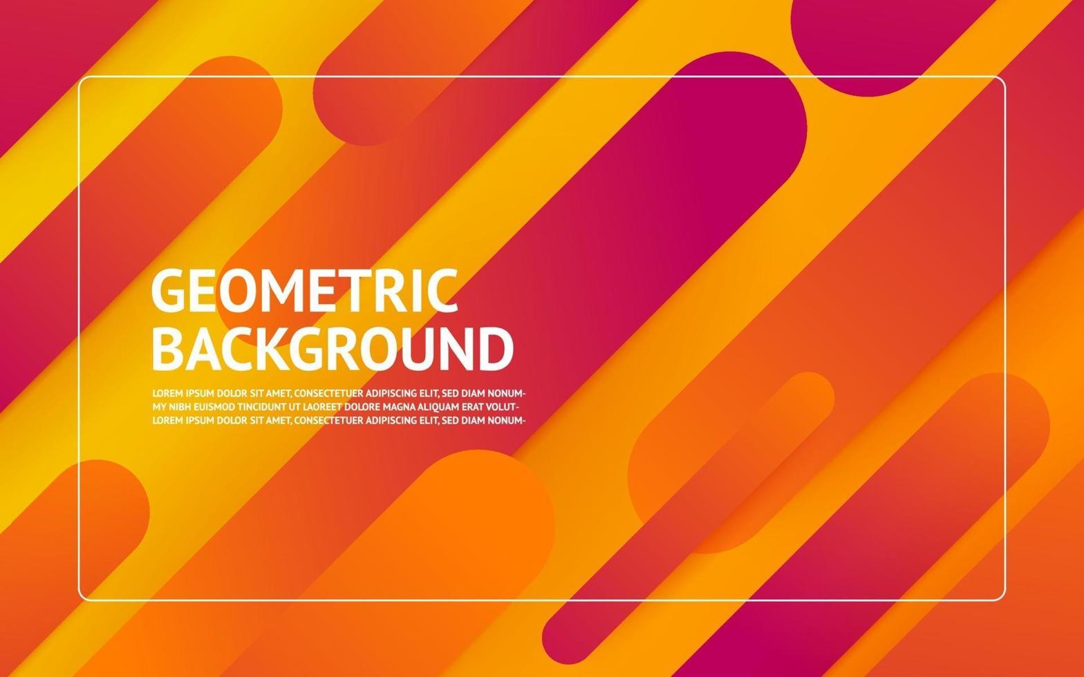 Fondo geométrico con colores brillantes y composiciones de formas dinámicas. vector