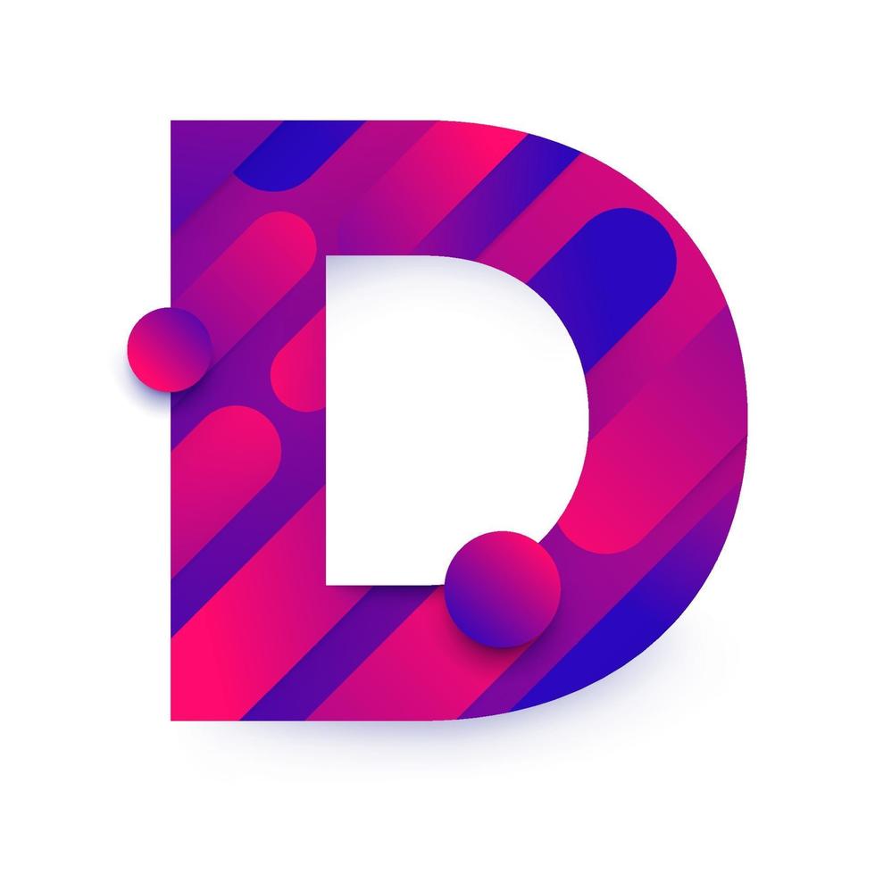 Alphabet letter with abstract gradient background. Letter D 2159336 ...