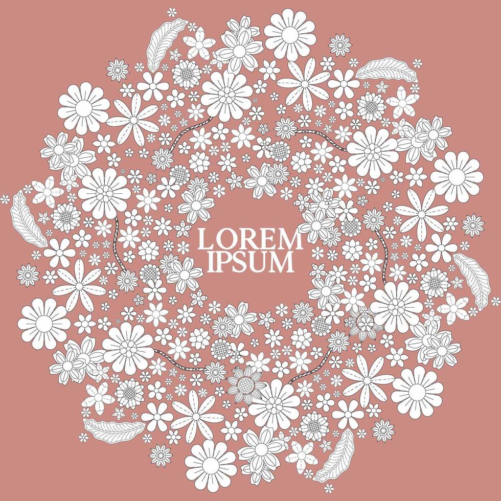 diseño floral mandala vector