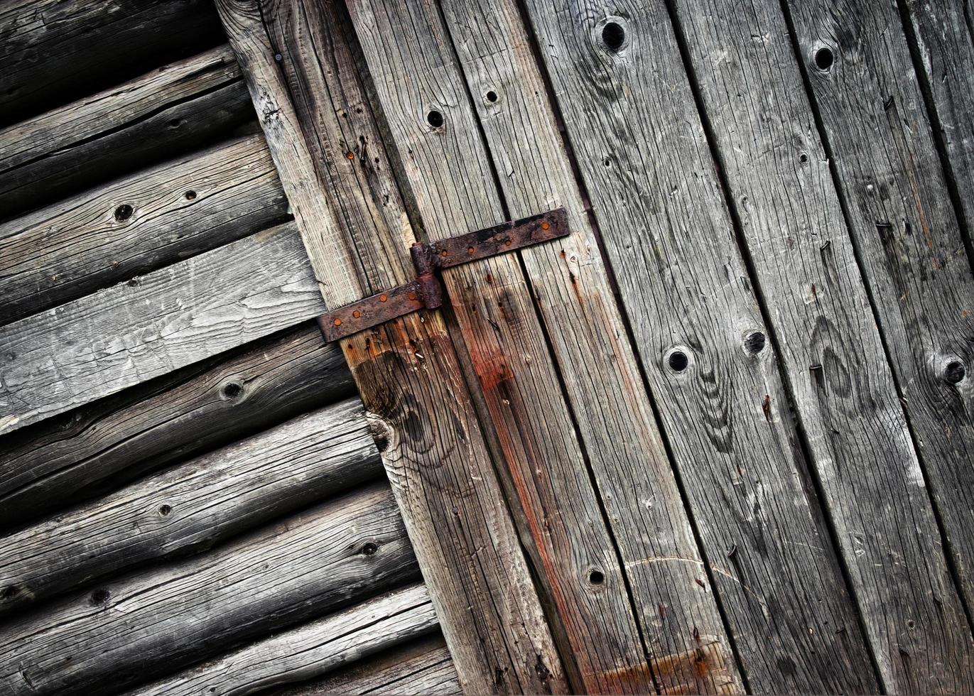 Detail of a old wooden door photo