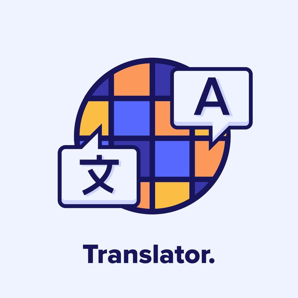 Language translation icon vector