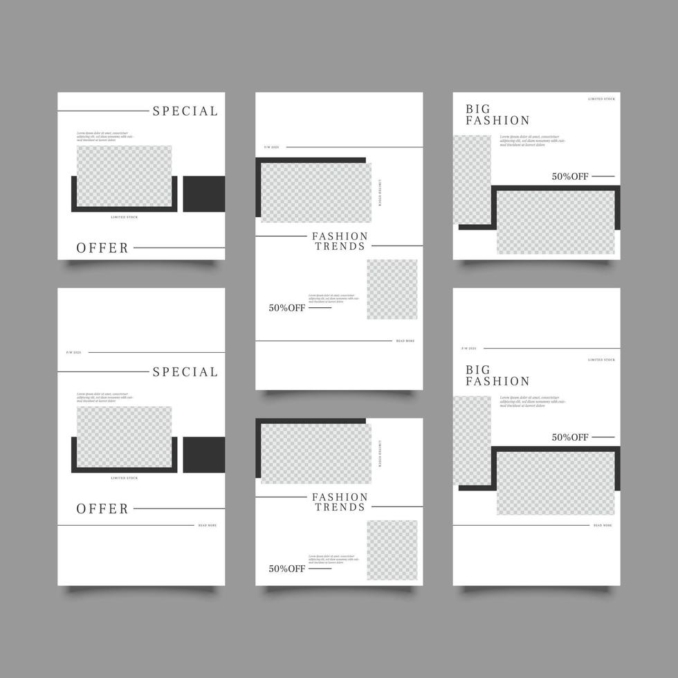 plantilla de kit de paquete de publicación de publicaciones de viajes de redes sociales vector