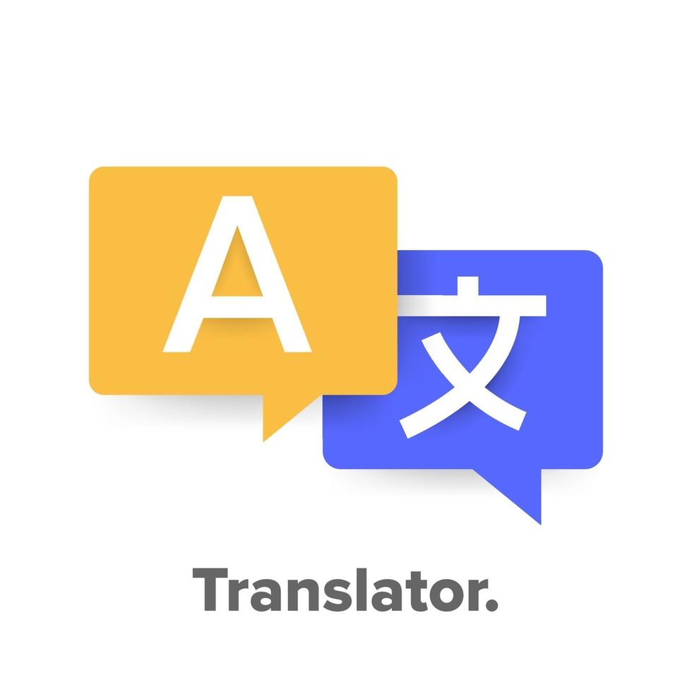 aplicación de traducción de idiomas vector