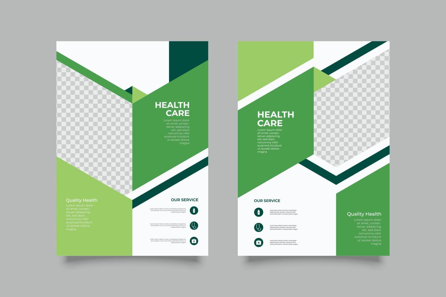 Green marketing flyer template vector