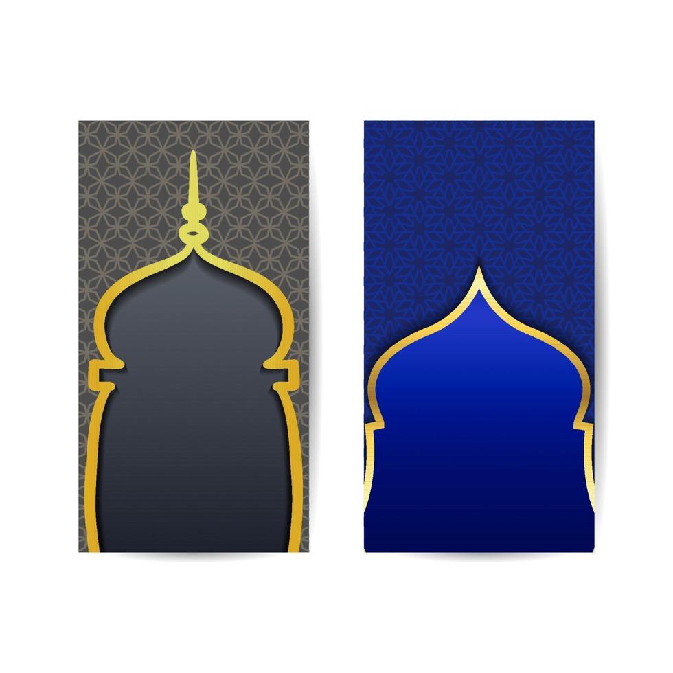 Eid Mubarak islamic design greeting card and banner background. islamic background banner vector
