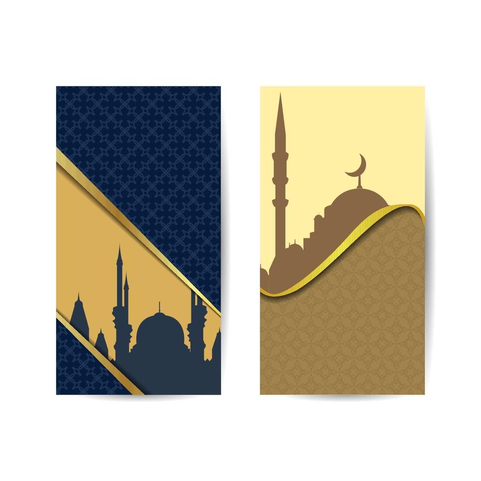 Fondo del mes sagrado islámico noche de Ramadán Kareem con mezquita. banner de fondo islámico vector