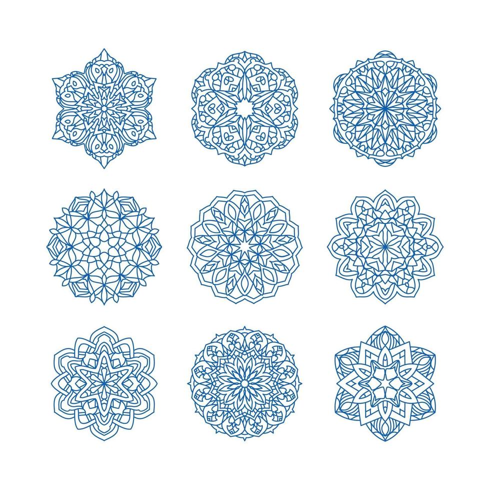 Ilustración de vector de colección de mandala