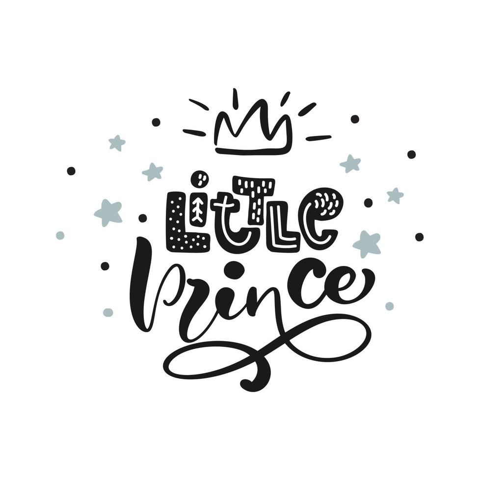 Little prince quote calligraphy lettering hand drawn scandinavian ...