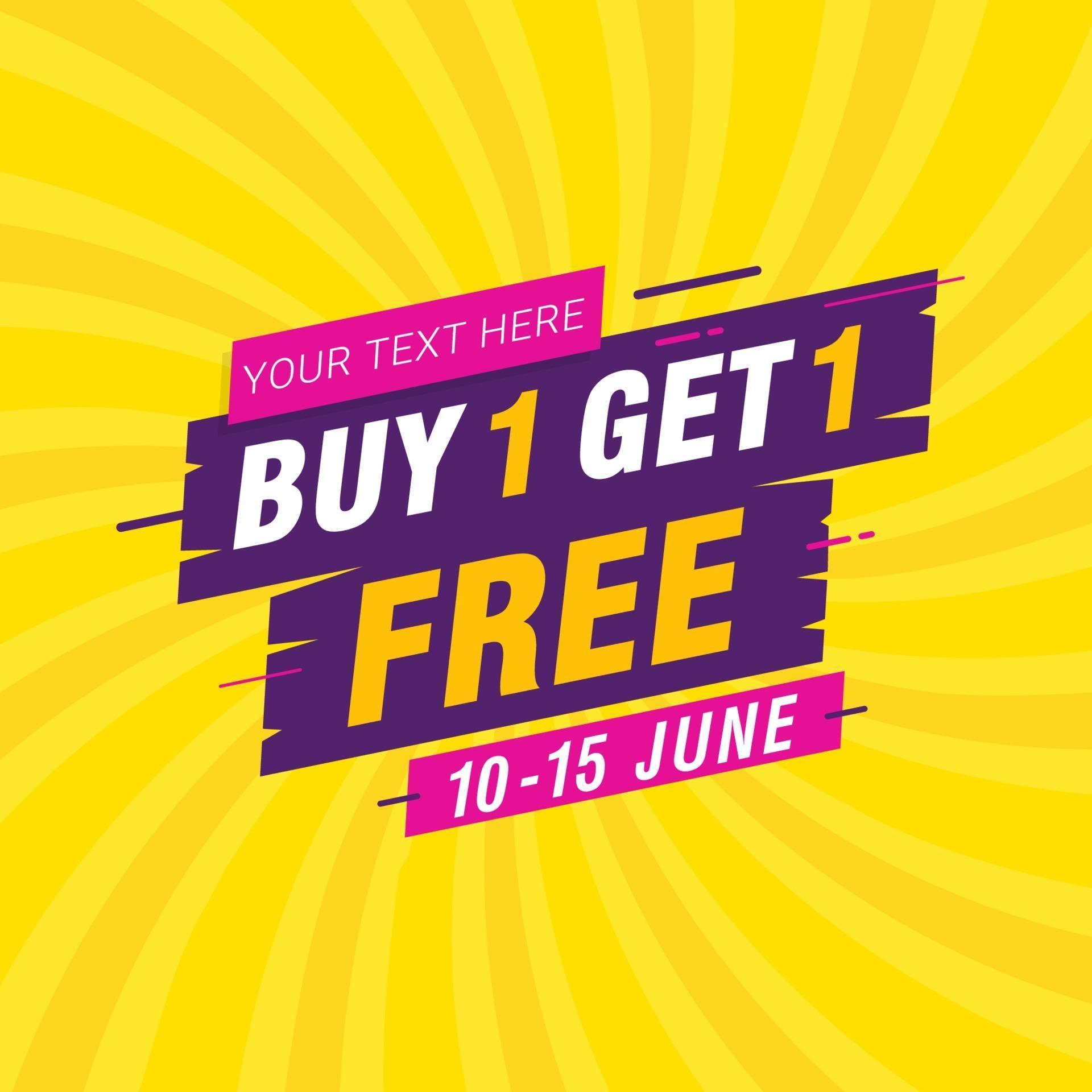 Buy one get one banner template vector design 2160018 Vector Art at