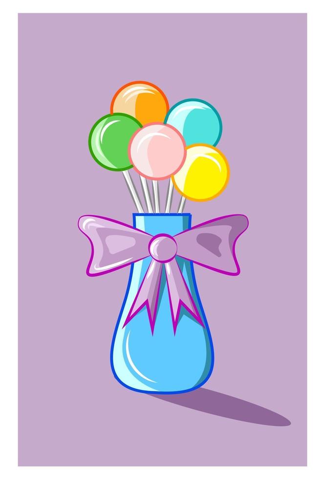 Lollipop jars vector illustration