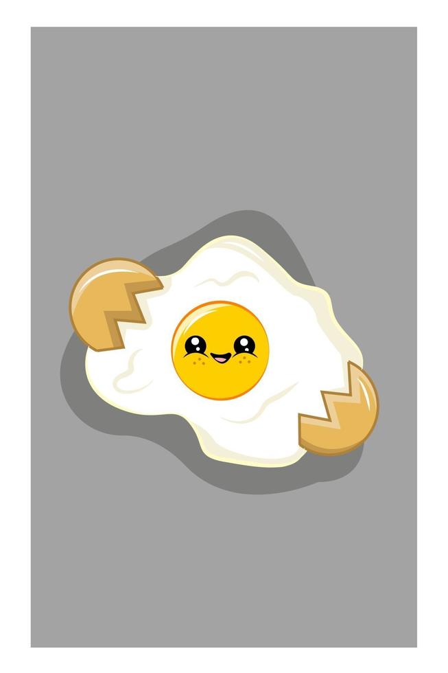Broken egg vector illustration