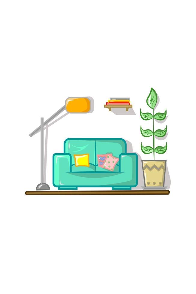Living room set vector illustration
