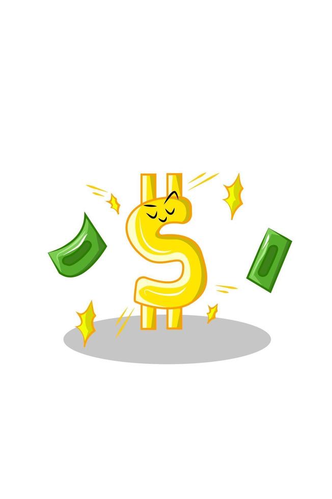 Arrogant dollar vector illustration