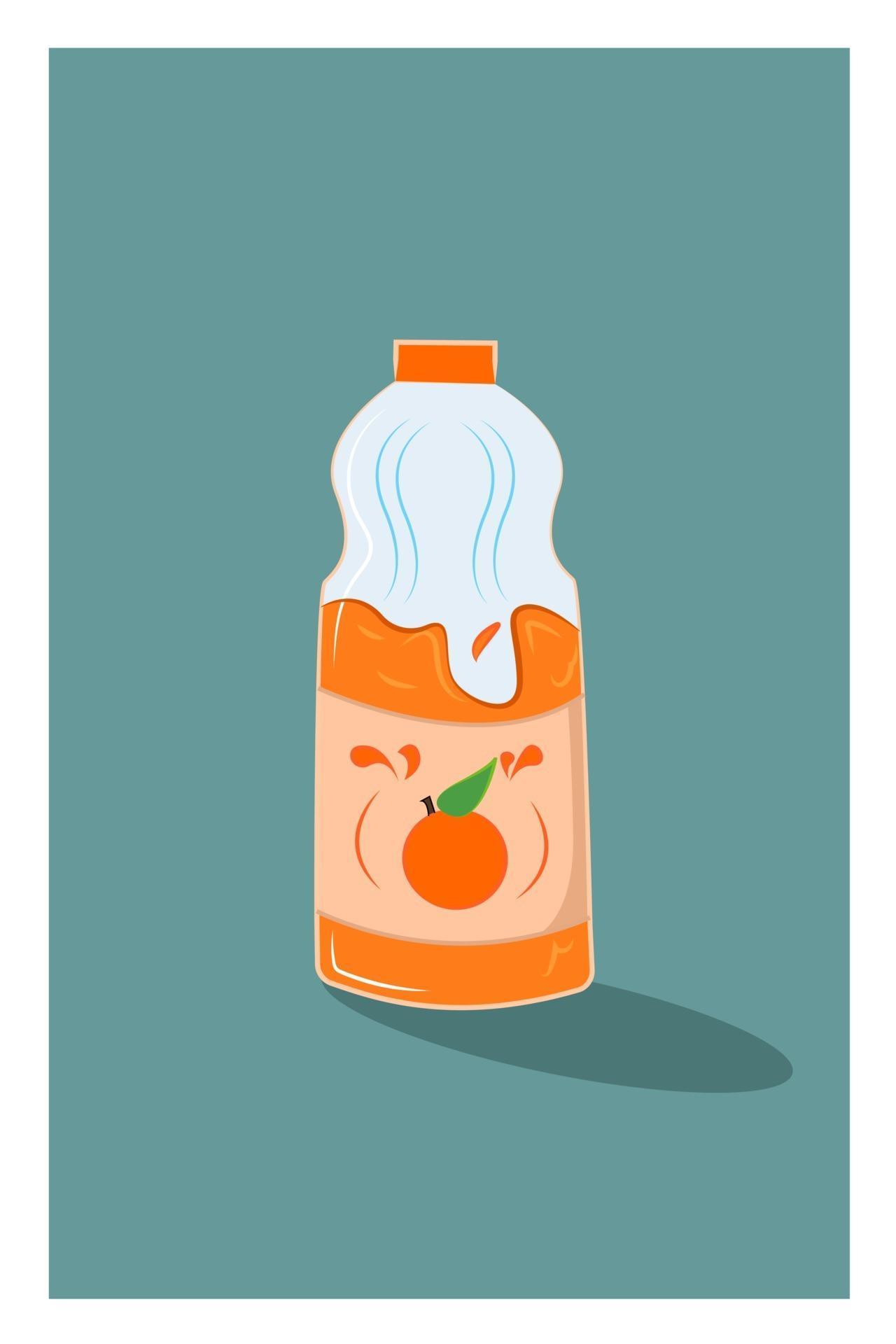 Orange juice bottle vector illustration 2160184 Vector Art at Vecteezy
