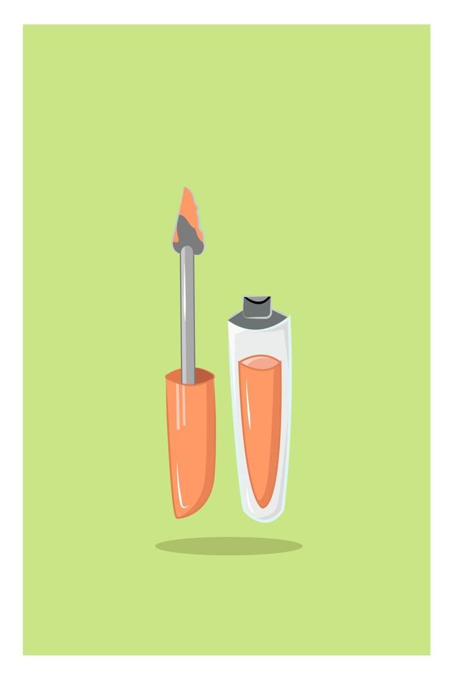 Ilustración de vector de crema de labios abiertos