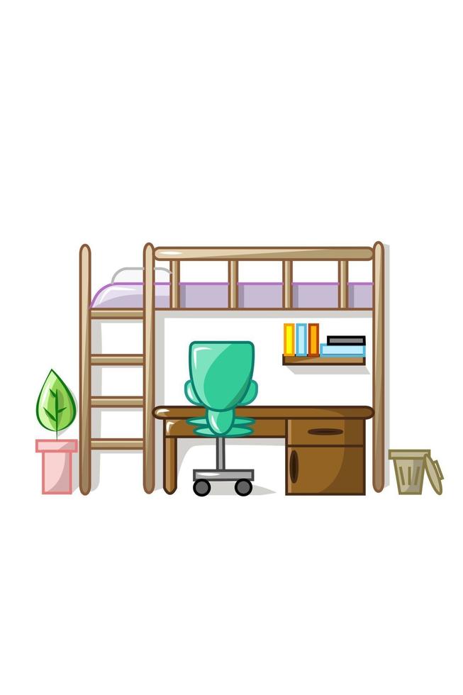 Bedroom set vector illustration