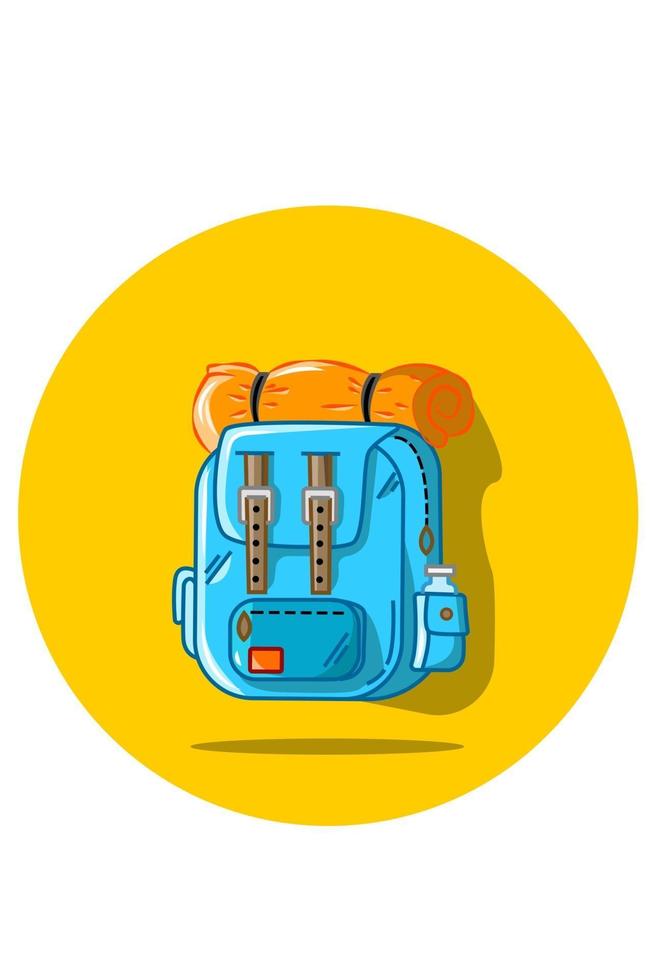 Ilustración de vector de mochila de excursionista