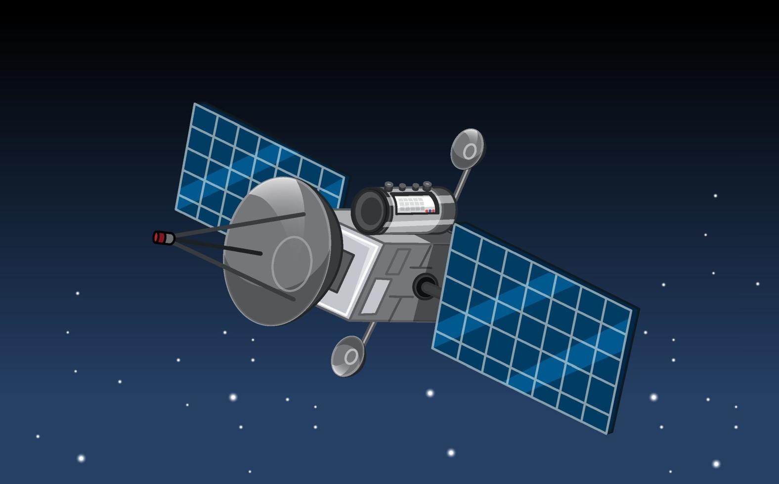 un satélite en el espacio exterior vector