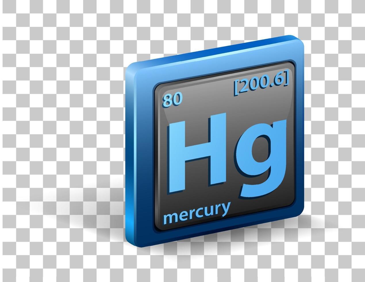 Mercury chemical element vector