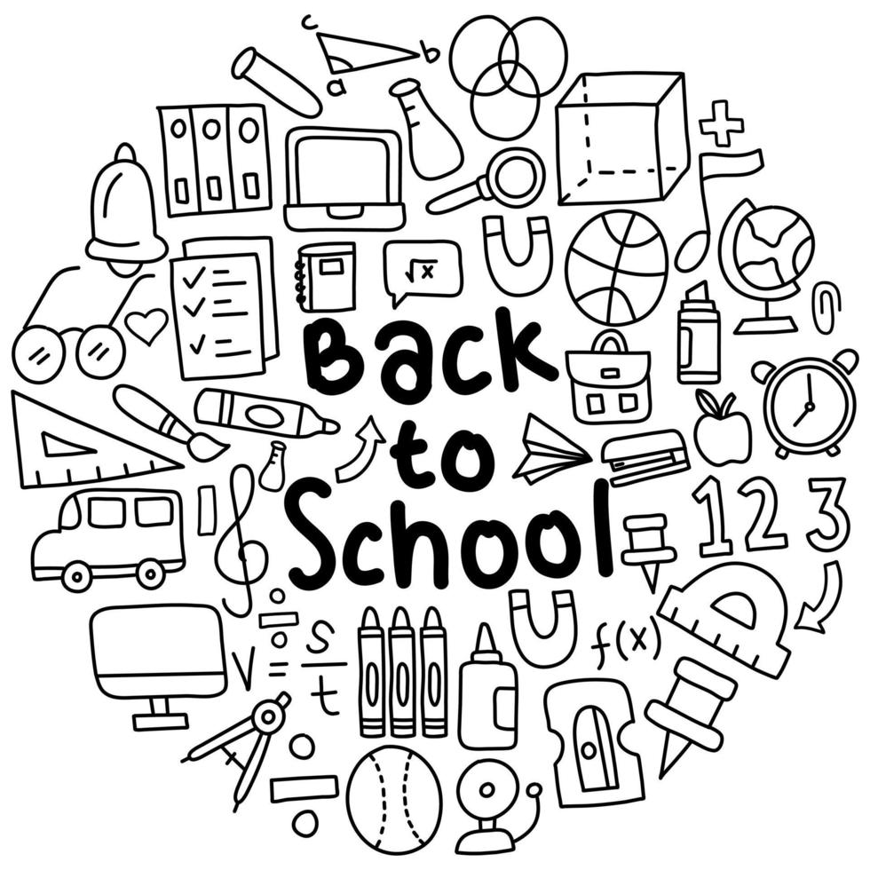 Back to School Doodle Illustration vector