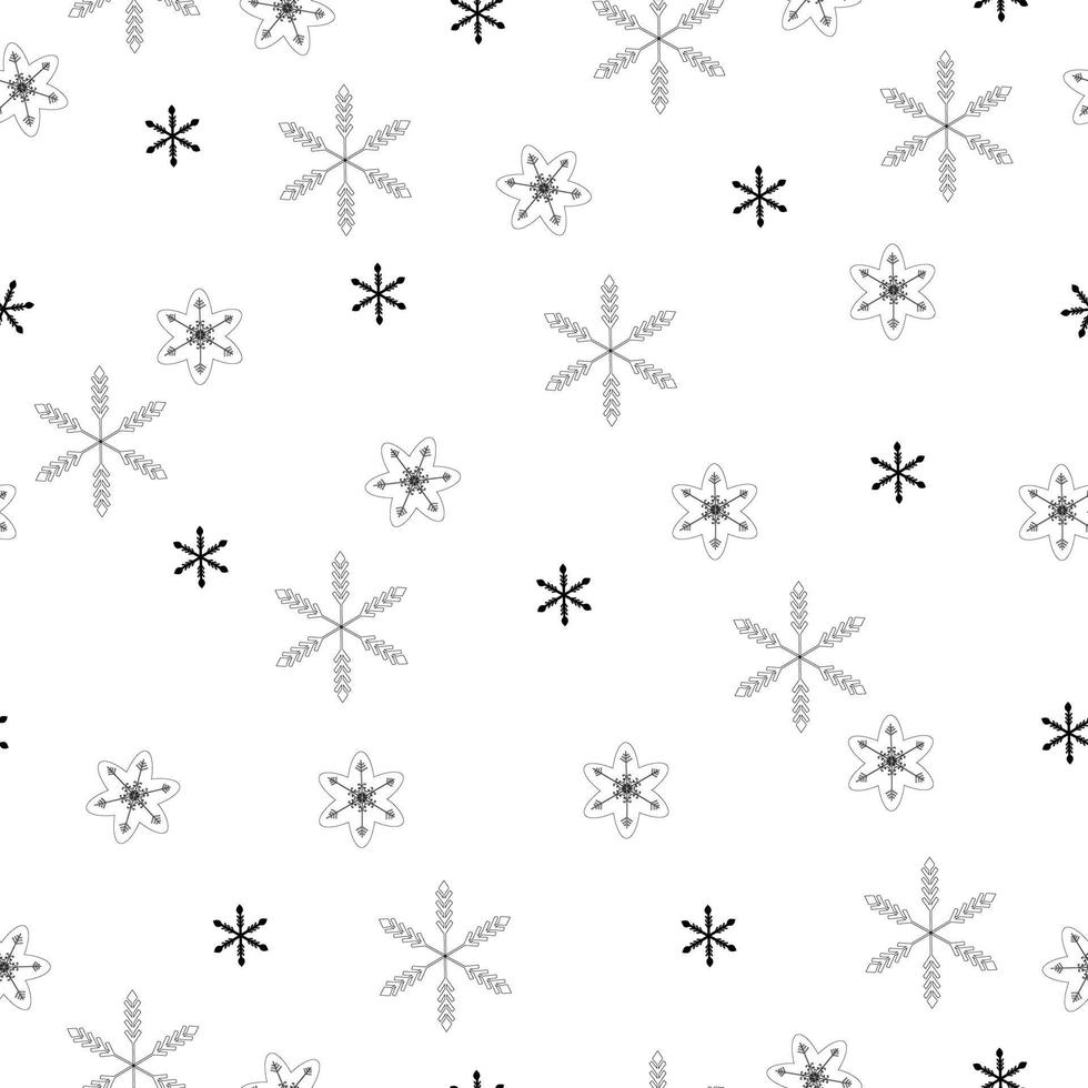 Abstract Geometric Snowflakes Shapes Pattern vector