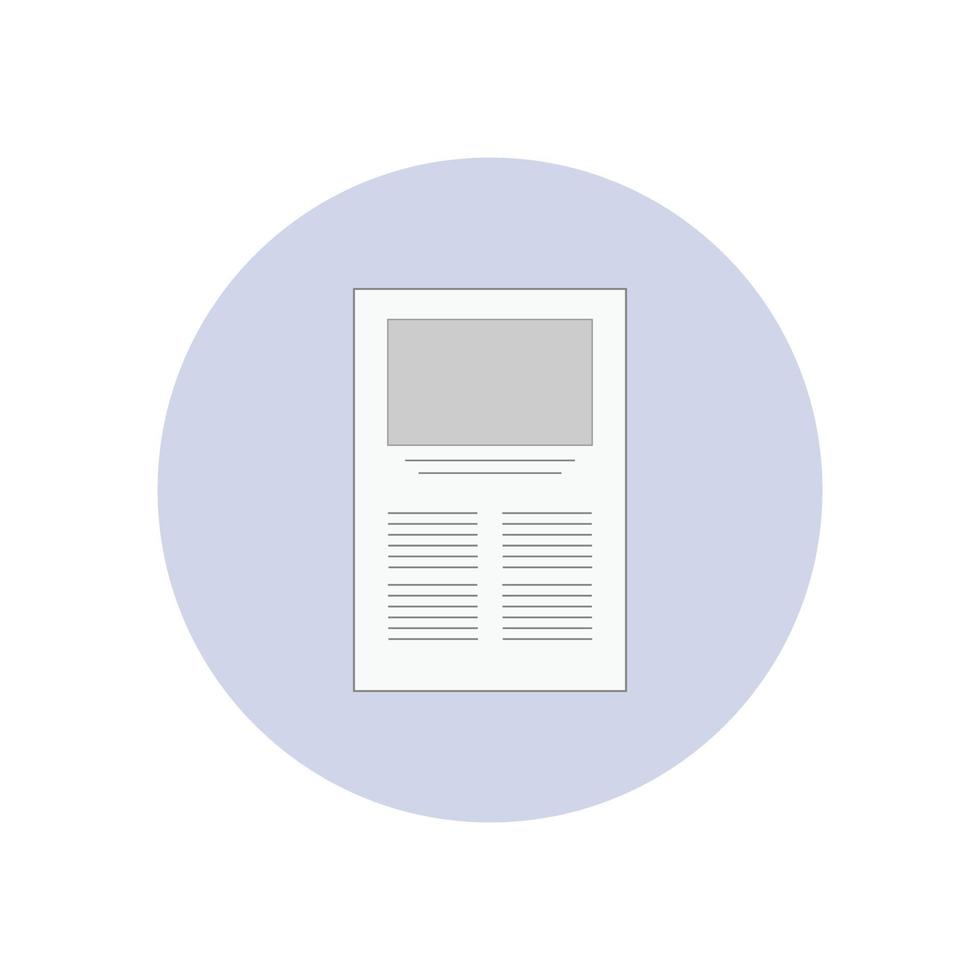 Flat Design Document file, vector modern illustrator