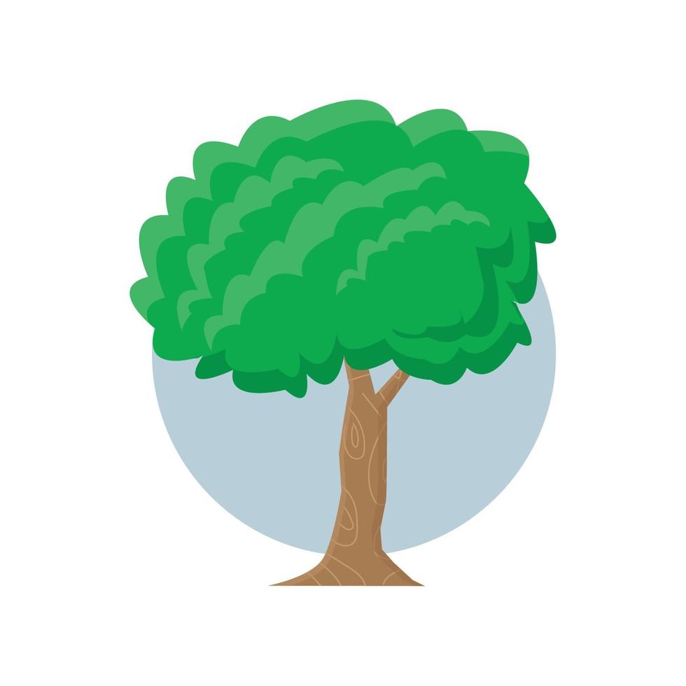 flat design stylized trees. Natural vector illustration.