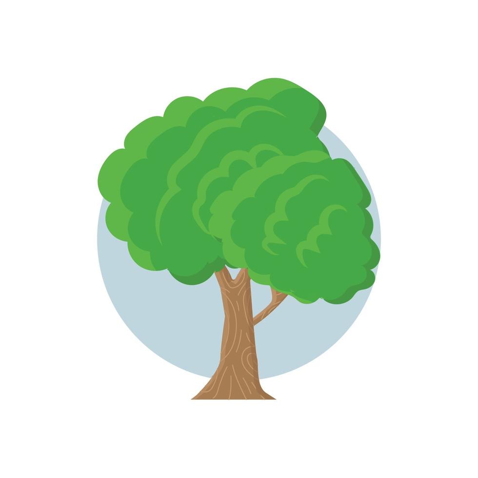 flat design stylized trees. Natural vector illustration.