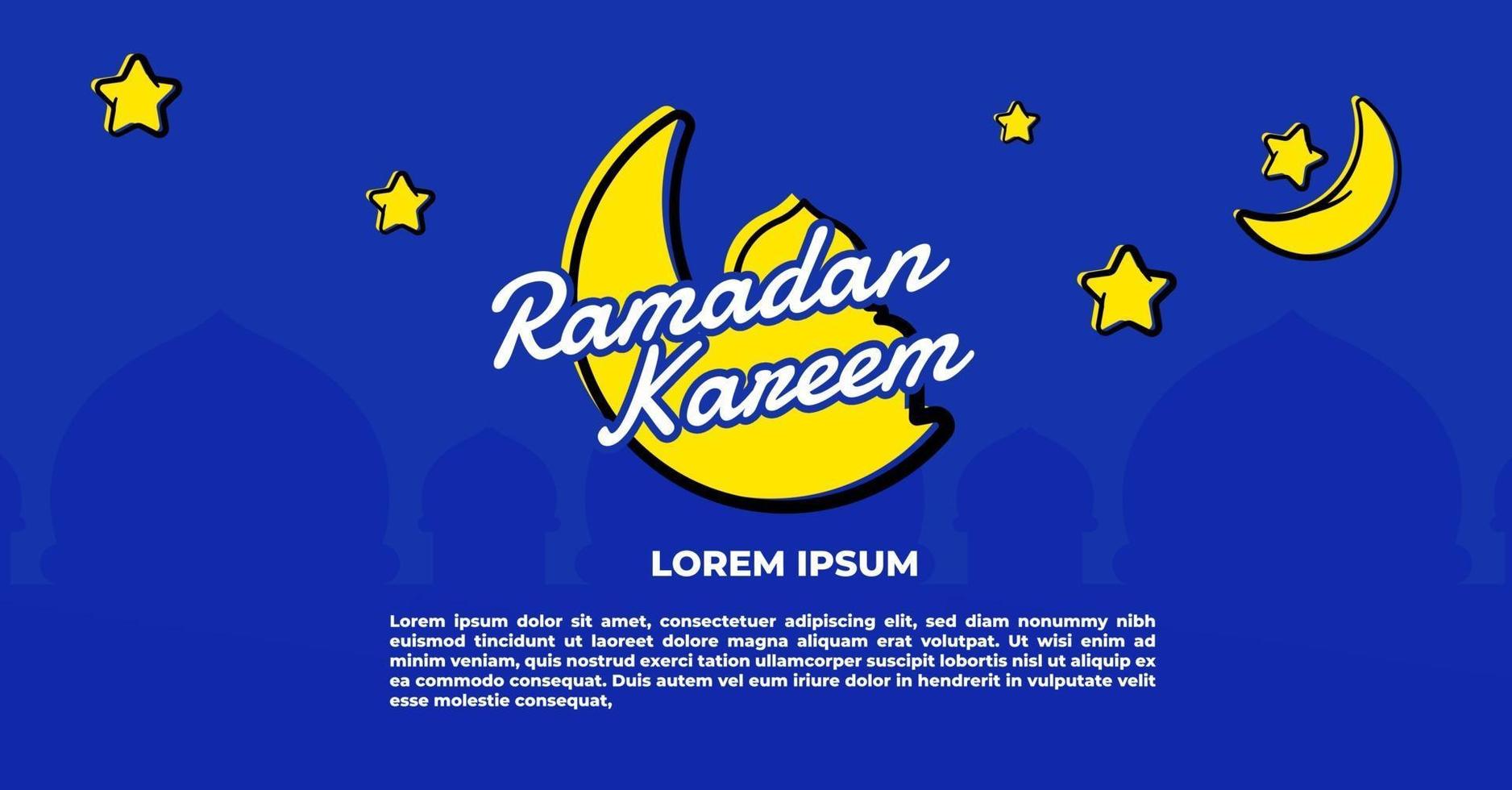 Ramadan Kareem banner template vector