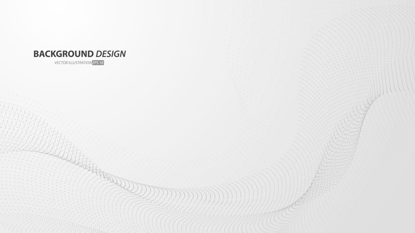 Abstract white background with flowing particles. vector
