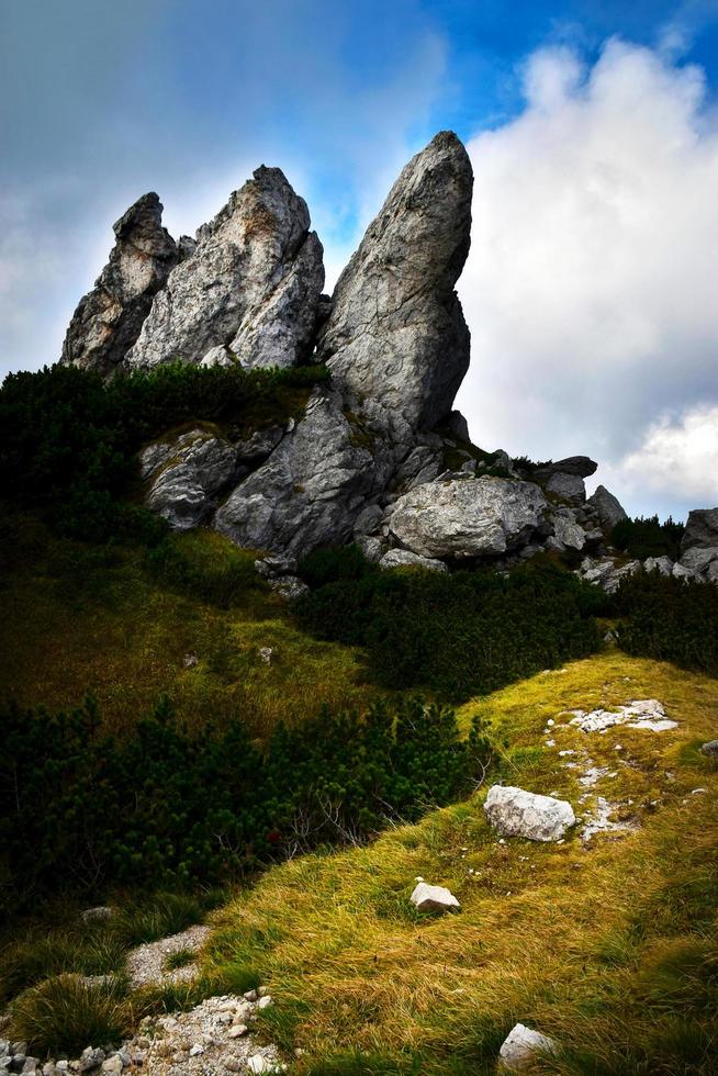 Triple peak mountain photo