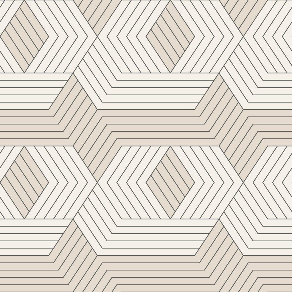 Seamless pattern with symmetric geometric lines. Repeating geometric tiles vector