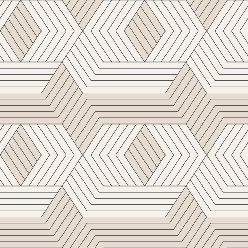 Seamless pattern with symmetric geometric lines. Repeating geometric tiles vector